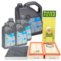 MANN Filter Set + 9L ORIGINAL 5W40 for MB 229.5 Engine Oil MERCEDES W203 M112 M113 M272 M273
