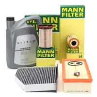 MANN Filterset 4-tlg + 5L ORIGINAL 0W30 Motor&ouml;l f&uuml;r VW Passat B6 Sharan Tiguan 1.6/2.0 TDI