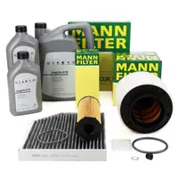 MANN Filterset 3-tlg + 7L ORIGINAL 0W30 Motor&ouml;l f&uuml;r AUDI A4 B8 A5 8T 8F Q5 8RB 2.7/3.0 TDI