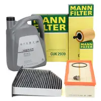 MANN 3-piece filter set + 5L ORIGINAL 0W30 engine oil for VW Golf 5, 6, Passat, Touran 1.9/2.0 TDI