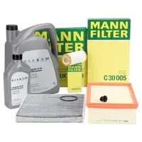 MANN Filterset + 6L ORIGINAL 0W30 Motor&ouml;l f&uuml;r VW Golf 7 8 Passat B8 A3 8V Leon 1.8/2.0 TSI