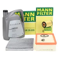 MANN 3-piece filter set + 5L ORIGINAL 0W30 engine oil for VW Golf 7, Passat B8, A3 8V 1.6/2.0 TDI