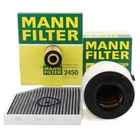 MANN Filterset 3-tlg f&uuml;r AUDI A4 8K B8 A5 8T 8F Q5 8RB 2.0 TDI 136/150/163/190 PS