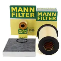 MANN Filterset Filterpaket 3-tlg f&uuml;r FORD C-Max DM2 Kuga 1 MK1 2.0 TDCi 110-163 PS