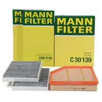 MANN Innenraumfilter + Luftfilter f&uuml;r BMW 5er E60 E61 520-530i 6er E63 630i M54 N52 N53