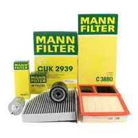 MANN Filterset 4-tlg f&uuml;r VW Golf 5 6 SEAT Leon 1P SKODA Octavia 2 1.4 / 16V 80/86 PS