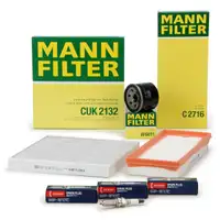 MANN Filter Set + 3 DENSO Spark Plugs for SMART ForTwo 451 1.0 61&ndash;120 hp