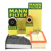 MANN Filter-Set 4-tlg f&uuml;r VW Golf 5 6 Touran AUDI 8P SEAT Leon SKODA Octavia 2 1.9/2.0 TDI