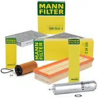 MANN Filter-Set 4-tlg f&uuml;r BMW 5er F10 F11 518d 150/163 PS + 520d 190/205/211 PS B47