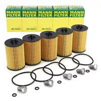 5x MANN HU7020z &Ouml;lfilter + Schraube f&uuml;r VW Golf 6 7 Passat B8 T6 A3 A4 A5 A6 1.6/2.0 TDI