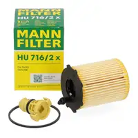 MANN HU716/2x &Ouml;lfilter + Schraube f&uuml;r FORD Tourneo Transit Connect Courier 1.5/1.6 TDCi