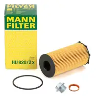 MANN HU820/2x &Ouml;lfilter + Schraube f&uuml;r JEEP Cherokee (KJ) (KK) Wrangler 3 (JK) 2.8 CRD