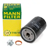 MANN W719/14 &Ouml;lfilter + Schraube f&uuml;r JEEP Grand / Cherokee (KJ) (XJ) 2.5 TD 2.8 CRD