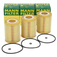 3x MANN HU821x &Ouml;lfilter f&uuml;r MERCEDES W203 W204 W211 W212 W213 W461 W463 W166 W221 W222