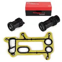 2x METZGER/ELRING Rohrstutzen O-Ring Ölfiltergehäuse Ölkühler Satz für BMW 1er 3er N47