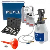 MEYLE 12,5L Druckluft Einf&uuml;llger&auml;t + Trichter + 7L febi ATF Automatikgetriebe&ouml;l