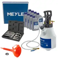 MEYLE 12,5L Druckluft Einf&uuml;llger&auml;t + Trichter + 8L ATF plus 9 Automatikgetriebe&ouml;l