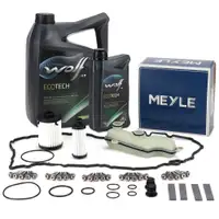 MEYLE Getriebefilter Satz + 5L WOLF Getriebe&ouml;l f&uuml;r AUDI A4 B9 A5 A6 C7 C8 A7 Q5 DL382