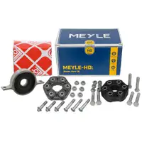 2x MEYLE HD Gelenkscheibe + febi Mittellager f&uuml;r BMW 1er F20 F21 114-120i mit Schaltung
