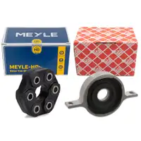 MEYLE HD Gelenkscheibe + febi Mittellager f&uuml;r BMW 1er F20 F21 114-120i N13 mit Schaltung