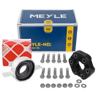 MEYLE HD Gelenkscheibe Rep.-Satz + febi Mittellager f&uuml;r BMW X3 F25 20i X4 F26 M40i X5 E70
