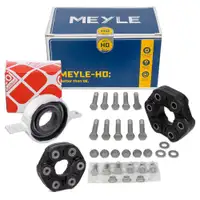 2x MEYLE HD Gelenkscheibe Rep.-Satz + febi Mittellager f&uuml;r BMW X3 F25 sDrive20i Automatik
