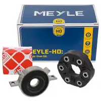 MEYLE HD Gelenkscheibe + febi Mittellager f&uuml;r BMW 4er F32 425d 5er F10 F11 518d 520d