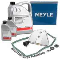 MEYLE Getriebefilter Satz 6HP26 6HP32 + 7L febi Getriebe&ouml;l f&uuml;r BMW X3 E83 X5 E53 E70 X6