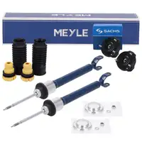 2 MEYLE shock absorbers + dust covers + SACHS strut bearings for Mercedes-Benz E-Class W211 S211 (front)