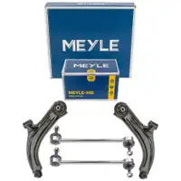 2x MEYLE Querlenker + Traggelenk + HD Koppelstange f&uuml;r NISSAN Micra 3 K12 Note E11 vorne
