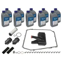MEYLE 1001350114/XK Getriebefilter Satz + 10L Getriebe&ouml;l f&uuml;r AUDI A4 A6 Q5 DL501 7-Gang