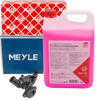 MEYLE Thermostat + Geh&auml;use + 5L Frostschutz f&uuml;r VW Golf 6 Passat B7 Sharan Tiguan 2.0 TDI
