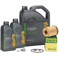 7L ORIGINAL 5W30 MB 229.52 Motor&ouml;l + MANN &Ouml;lfilter f&uuml;r MERCEDES-BENZ M260 M264 M270 M274