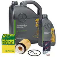 6L ORIGINAL 5W30 MB 229.52 Motor&ouml;l + MANN &Ouml;lfilter f&uuml;r MERCEDES-BENZ M260 M264 M270 M274