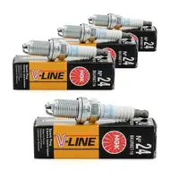 4x NGK Z&uuml;ndkerze V-Line 24 3045 BKUR6ET-10 f&uuml;r VW AUDI SEAT SKODA MERCEDES-BENZ
