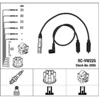 NGK 0956 RC-VW225 Ignition Cable Set for VW Passat B3/B4 1.6 (Jan. 1996) and Sharan 7M 2.0 (037905483C)