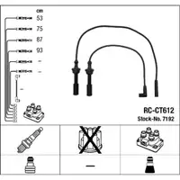 NGK 7192 RC-CT612 Z&uuml;ndkabelsatz f&uuml;r CITROEN CX 2 25 GTi/TRi 121-166 PS 95605678