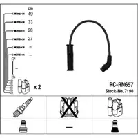 NGK 7198 RC-RN657 Z&uuml;ndkabelsatz Z&uuml;ndleitungssatz f&uuml;r RENAULT Clio 2 1.4 75 PS