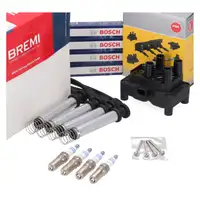 NGK Z&uuml;ndspule + BREMI Kabelsatz + 4x BOSCH Z&uuml;ndkerze f&uuml;r FORD Fiesta 5 1.3 BAJA ab 09.2007