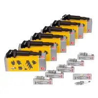 6x NGK Z&uuml;ndspule + 6x NGK Z&uuml;ndkerze f&uuml;r BMW E81-88 E90-93 E60 E61 F11 X3 E83 X5 E70 Z4 N52