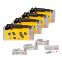 4x NGK Z&uuml;ndspule + 4x NGK Z&uuml;ndkerze f&uuml;r BMW CITROEN DS MINI PEUGEOT 1.4 1.6 Benziner