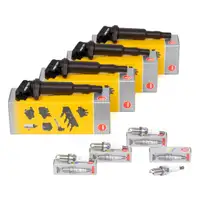 4x NGK Z&uuml;ndspule + 4x NGK Z&uuml;ndkerze f&uuml;r BMW E81-88 E46 E90 E91 E60 X1 E84 X3 E83 N45 N46