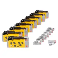 8x NGK Z&uuml;ndspule + 8x NGK Z&uuml;ndkerze f&uuml;r BMW 5er E60 E61 6er E63 E64 7er E65-67 X5 E53 N62
