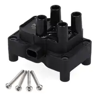 NGK Z&uuml;ndspule + BREMI Kabelsatz + 4x Z&uuml;ndkerze f&uuml;r FORD Fiesta 5 1.3 60 PS BAJA ab 09.2007