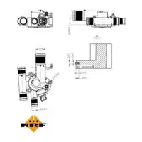 NRF 725022 Thermostat + Geh&auml;use + Sensor f&uuml;r OPEL Astra G H Vectra B C Zafira A 1.8 16V