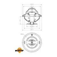 NRF 725137 Thermostat + Geh&auml;use + Dichtung f&uuml;r RENAULT Kangoo 2 Megane 2 3 2 3 1.5 dCi