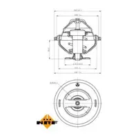 NRF 725138 EASY FIT Thermostat + Dichtung f&uuml;r FIAT 500/C Panda 169 312 FORD Ka 2 1.2
