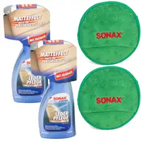 2x SONAX 02547410 XTREME Aktions Set Lederpflegemilch Lederpflege + Microfaser PflegePad