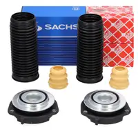 SACHS Staubschutz + 2x febi Federbeinlager f&uuml;r VW Golf 5 6 Passat B6 B7 AUDI A3 8P vorne