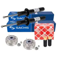 2x SACHS Sto&szlig;d&auml;mpfer + febi Staubschutz + Domlager f&uuml;r BMW X5 F15 X6 F16 vorne